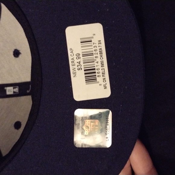 Chicago Bears 7¾ NFL Navy Blue fitted hat.🆕 All Tags&Stickers attached.NWT - Picture 6 of 9